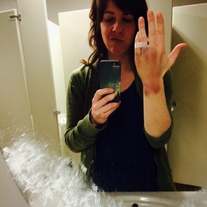 That's fake snow on the mirror.