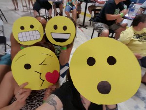 Having some fun with friends while cheering on my old league.